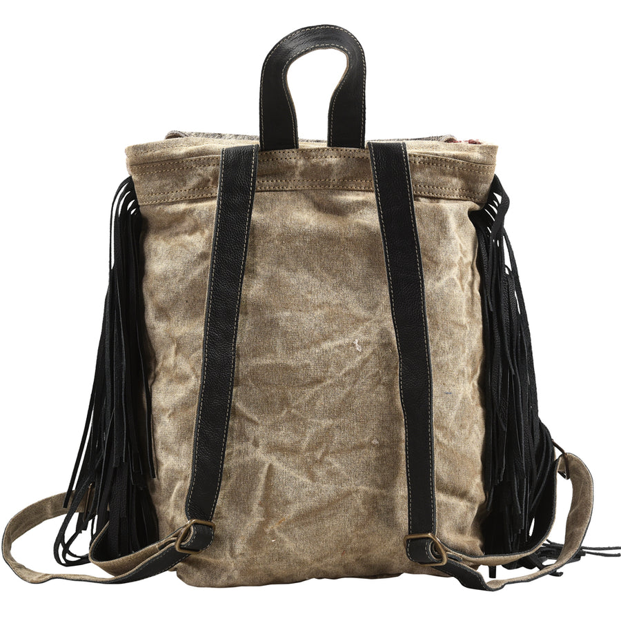 OHLAY Bucket Upcycled Wool Canvas Hair On Genuine Leather Women Bag Western Handbag Purse | Womens Handbags Belt for Summer