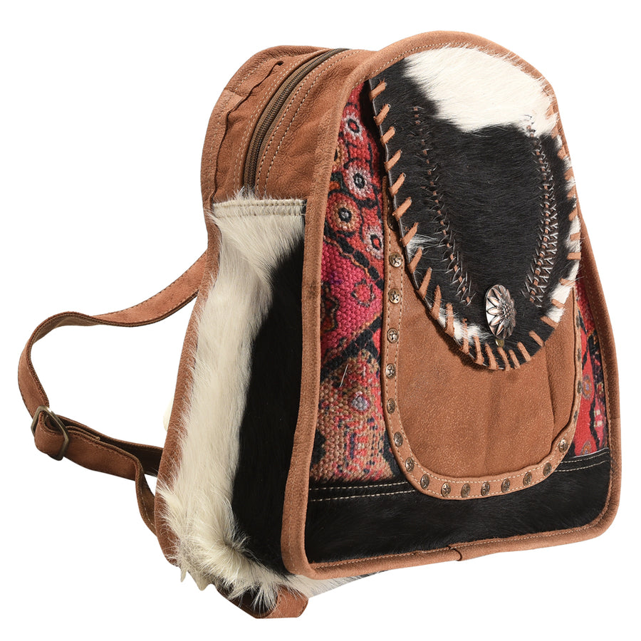 OHLAY KB399 Backpack Upcycled Wool Upcycled Canvas Hair-On Genuine by Hilason – Cowboy and equestrian accessories