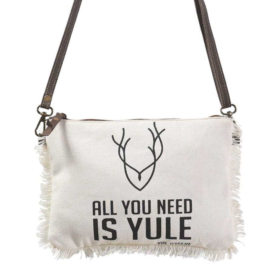 OHLAY Cross Body Upcycled Canvas Genuine Leather Women's Bag Western Handbag Purse | Womens Handbags Belt for Women Summer