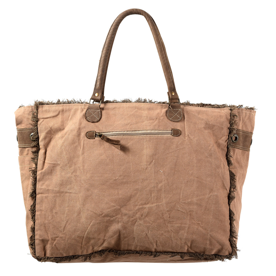 OHLAY KB408 TOTE Upcycled Canvas Genuine Leather women bag western handbag purse