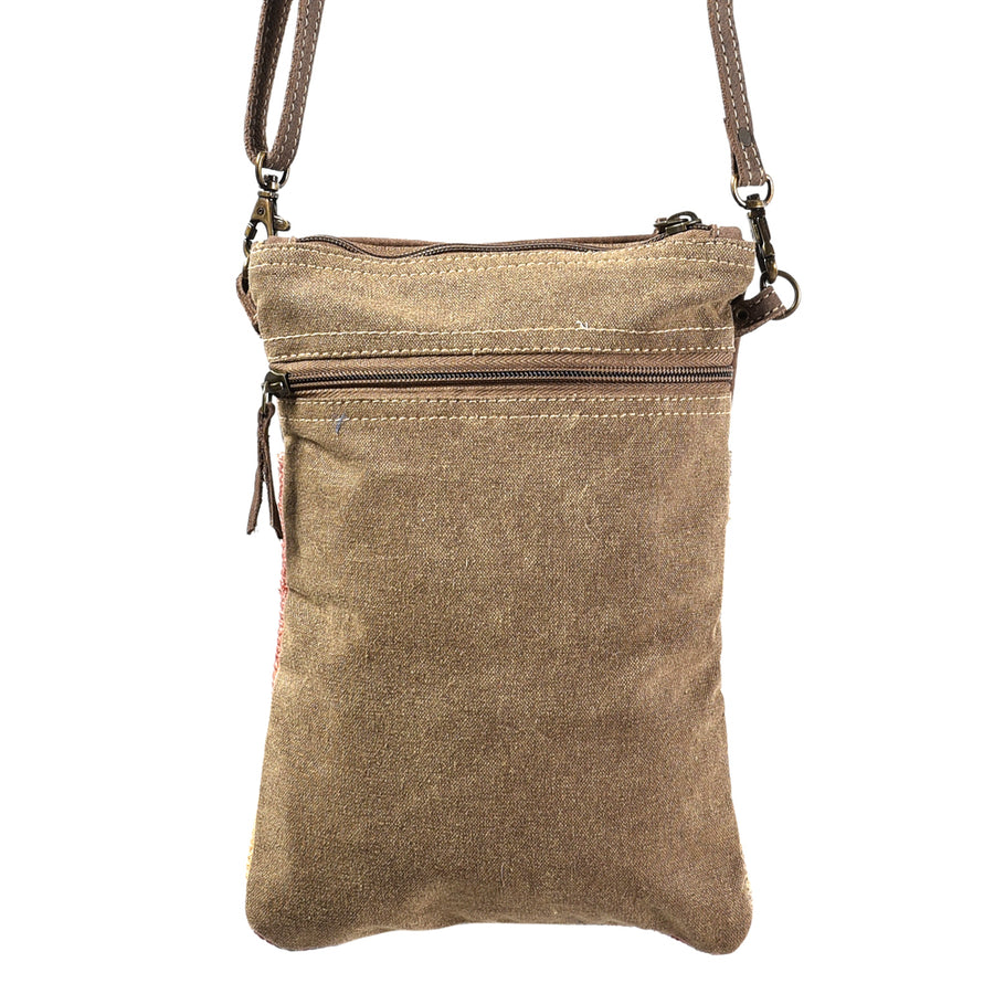 OHLAY CrossBody Upcycled Wool Canvas Genuine Leather Women Bag Western Handbag Purse | Womens Handbags Belt for Purses Summer