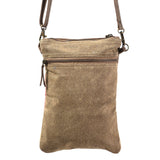 OHLAY KB413 Cross Body Upcycled Wool Upcycled Canvas Genuine Leather women bag western handbag purse
