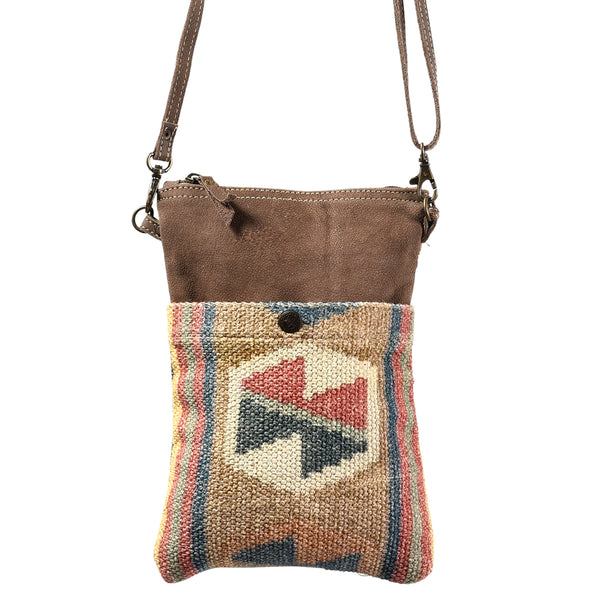 OHLAY KB413 Cross Body Upcycled Wool Upcycled Canvas Genuine Leather by Hilason – Cowboy and equestrian accessories