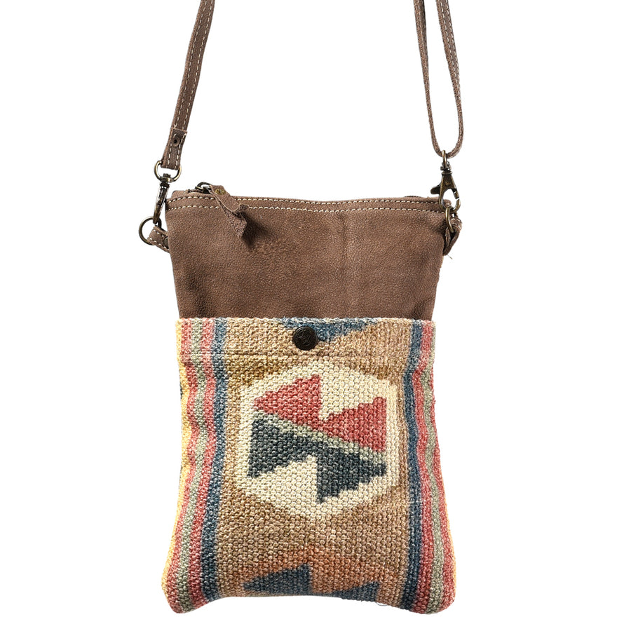 OHLAY KB413 Cross Body Upcycled Wool Upcycled Canvas Genuine Leather by Hilason – Cowboy and equestrian accessories