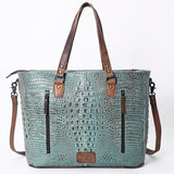 American Darling Crocodile Embossed Genuine Leather Women Bag Western Handbag Purse