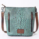 American Darling Crossbody Crocodile Embossed Genuine Leather Women Bag Western Handbag Purse