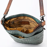 American Darling Crossbody Crocodile Embossed Genuine Leather Women Bag Western Handbag Purse