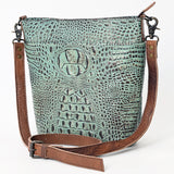 American Darling Cross Body Crocodile Embossed Genuine Leather W.