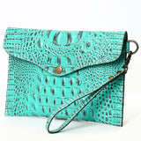 American Darling Crocodile Embossed Genuine Leather Women Bag Western Handbag Purse