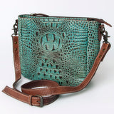 American Darling Large Crossbody Crocodile Embossed Genuine Leather W. by Hilason – Cowboy and equestrian accessories