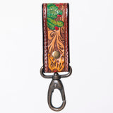 American Darling ADKR210P Hand Tooled Carved Genuine Leather Keyring