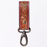 American Darling ADKR210Q Hand Tooled Carved Genuine Leather Keyring