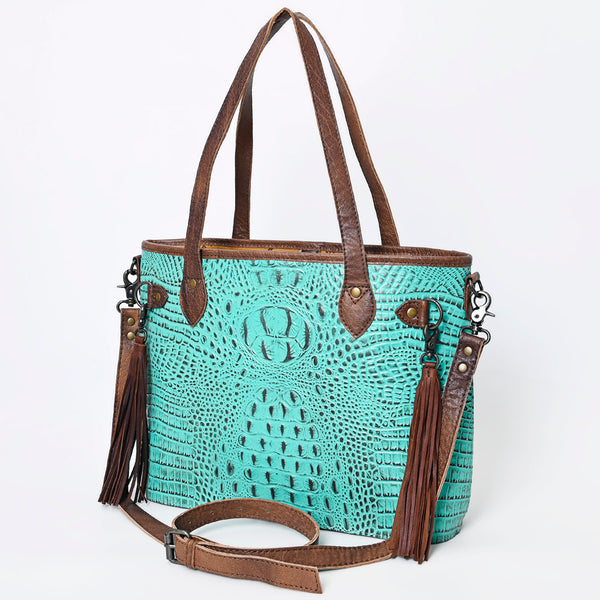 American Darling Tote Crocodile Embossed Genuine Leather W. Women Bag by Hilason – Cowboy and equestrian accessories