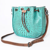 American Darling Bucket Crocodile Embossed Genuine Leather Western Women Bag Handbag Purse | Western Bucket Bag | Travel Bucket Bags | College Bucket Bag | Casual Bucket Bag