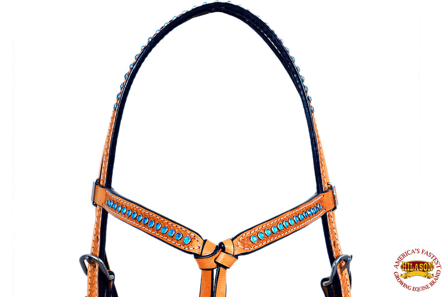 HILASON Western Horse Headstall Bridle American Leather Tan