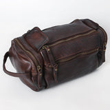 Spaghetti Western Swc400Cg Duffel Vintage Handmade Drum Dyed Genuine European Cowhide Leather Women Bag Western Handbag Purse