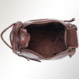 Spaghetti Western Swc400Brn Duffel Vintage Handmade Drum Dyed Genuine European Cowhide Leather Women Bag Western Handbag Purse