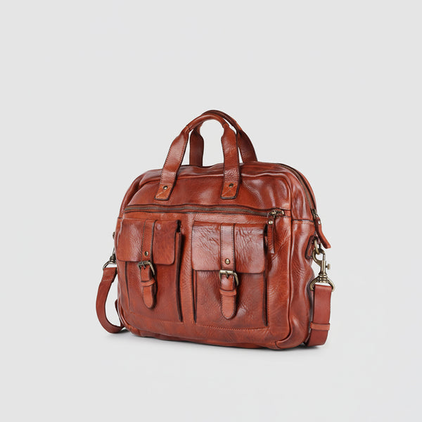 Spaghetti W. Swc405Cg Briefcase Vintage Handmade Drum Dyed Genuine by Hilason – Cowboy and equestrian accessories