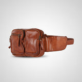 Spaghetti W. Swc410Tan Fanny Pack Vintage Handmade Drum Dyed Genuine by Hilason – Cowboy and equestrian accessories