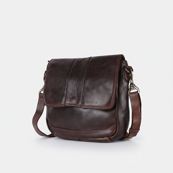 Spaghetti W. Swc412Brn Cross Body I Vintage Handmade Drum Dyed Genuine by Hilason – Cowboy and equestrian accessories