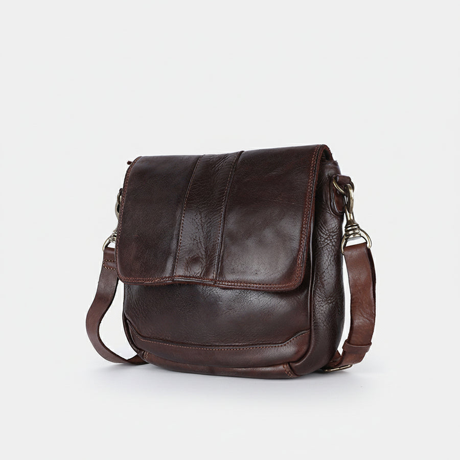 Spaghetti W. Swc412Brn Cross Body I Vintage Handmade Drum Dyed Genuine by Hilason – Cowboy and equestrian accessories