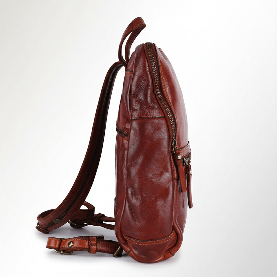 Spaghetti Western Swc402Cg Backpack Vintage Handmade Drum Dyed Genuine European Cowhide Leather Women Bag Western Handbag Purse
