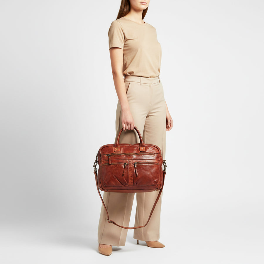 Spaghetti Western Swc409Cg Briefcase Vintage Handmade Drum Dyed Genuine European Cowhide Leather Women Bag Western Handbag Purse