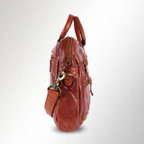 Spaghetti Western Swc409Cg Briefcase Vintage Handmade Drum Dyed Genuine European Cowhide Leather Women Bag Western Handbag Purse