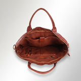 Spaghetti Western Swc409Cg Briefcase Vintage Handmade Drum Dyed Genuine European Cowhide Leather Women Bag Western Handbag Purse