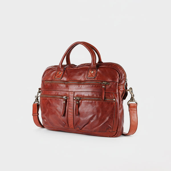 Spaghetti W. Swc409Cg Briefcase Vintage Handmade Drum Dyed Genuine by Hilason – Cowboy and equestrian accessories