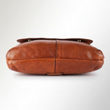 Spaghetti Western Swc408Tan Briefcase Vintage Handmade Drum Dyed Genuine European Cowhide Leather Women Bag Western Handbag Purse