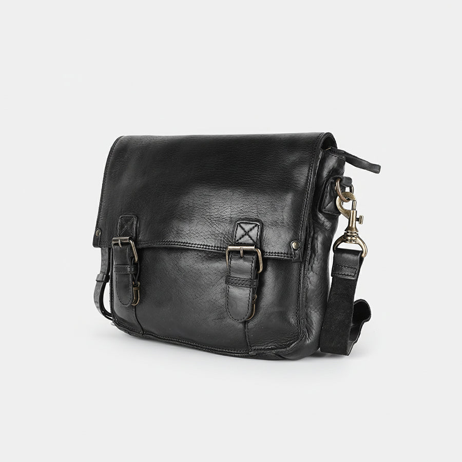 Spaghetti W. Swc403Blk Cross Body I Vintage Handmade Drum Dyed Genuine by Hilason – Cowboy and equestrian accessories