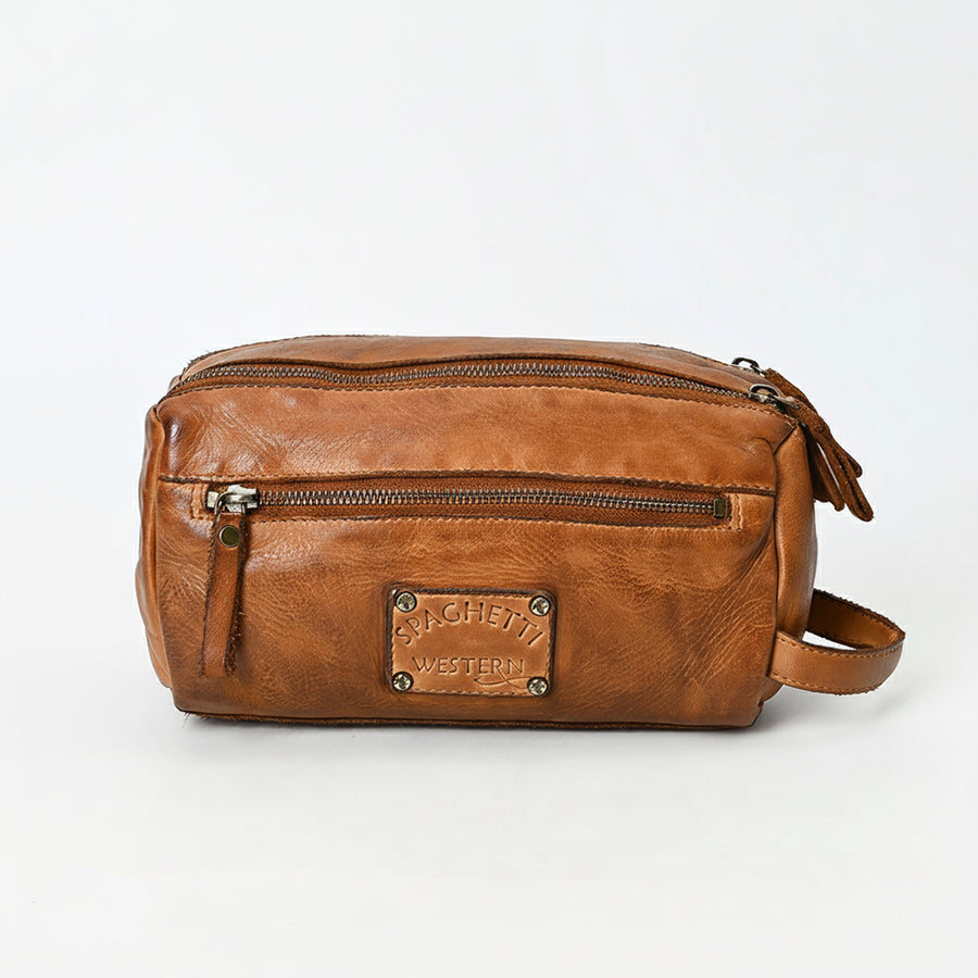 Spaghetti Western Swc411Tan Fanny Pack Vintage Handmade Drum Dyed Genuine European Cowhide Leather Women Bag Western Handbag Purse