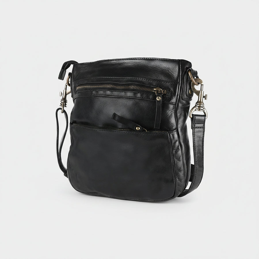 Spaghetti W. Swc407Blk Cross Body I Vintage Handmade Drum Dyed Genuine by Hilason – Cowboy and equestrian accessories