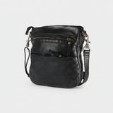 Spaghetti W. Swc407Blk Cross Body I Vintage Handmade Drum Dyed Genuine by Hilason – Cowboy and equestrian accessories