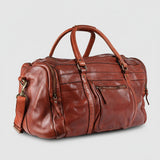 Spaghetti Western Swc401Cg Duffel Vintage Handmade Drum Dyed Genuine European Cowhide Leather Women Bag Western Handbag Purse