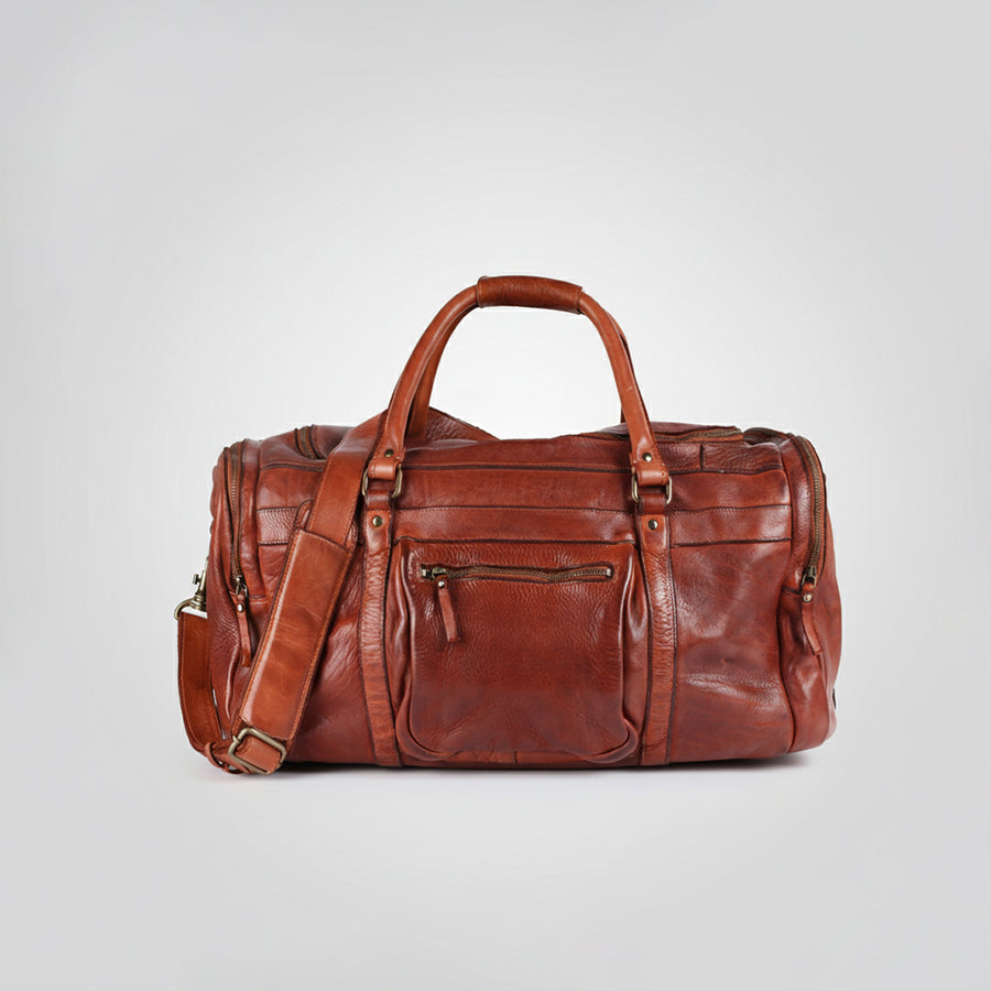 Spaghetti Western Swc401Cg Duffel Vintage Handmade Drum Dyed Genuine European Cowhide Leather Women Bag Western Handbag Purse