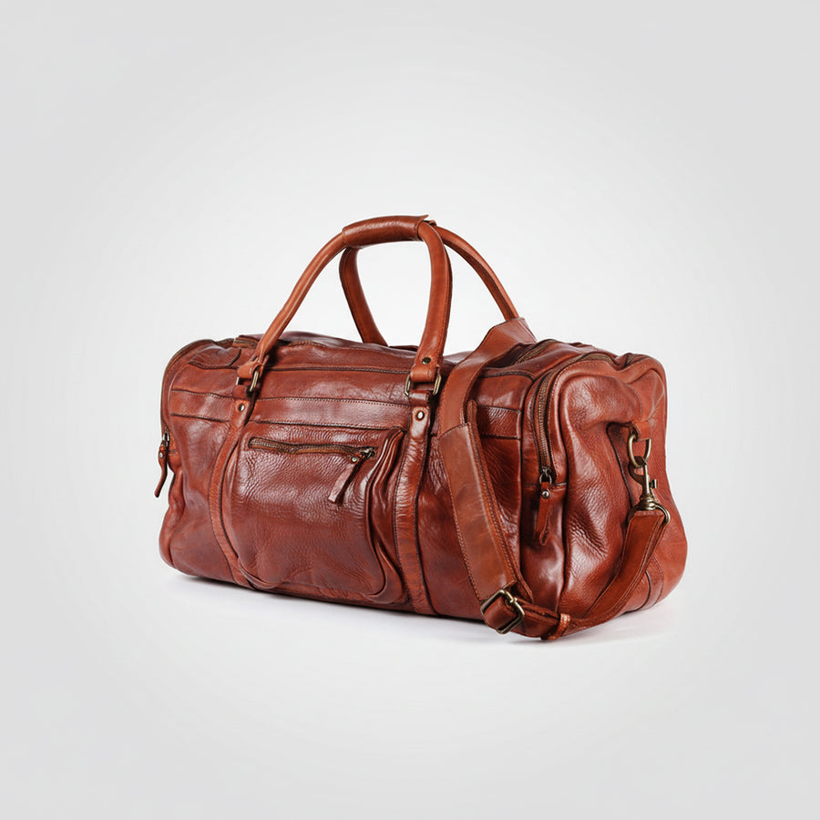 Spaghetti W. Swc401Cg Duffel Vintage Handmade Drum Dyed Genuine by Hilason – Cowboy and equestrian accessories