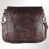 Spaghetti Western Swc406Brn Cross Body I Vintage Handmade Drum Dyed Genuine European Cowhide Leather Women Bag Western Handbag Purse