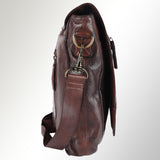 Spaghetti Western Swc406Brn Cross Body I Vintage Handmade Drum Dyed Genuine European Cowhide Leather Women Bag Western Handbag Purse