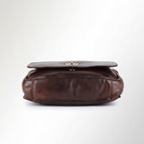 Spaghetti Western Swc406Brn Cross Body I Vintage Handmade Drum Dyed Genuine European Cowhide Leather Women Bag Western Handbag Purse