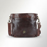 Spaghetti Western Swc406Brn Cross Body I Vintage Handmade Drum Dyed Genuine European Cowhide Leather Women Bag Western Handbag Purse