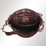 Spaghetti Western Swc406Brn Cross Body I Vintage Handmade Drum Dyed Genuine European Cowhide Leather Women Bag Western Handbag Purse