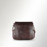 Spaghetti Western Swc406Brn Cross Body I Vintage Handmade Drum Dyed Genuine European Cowhide Leather Women Bag Western Handbag Purse
