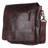 Spaghetti Western Swc406Brn Cross Body I Vintage Handmade Drum Dyed Genuine European Cowhide Leather Women Bag Western Handbag Purse