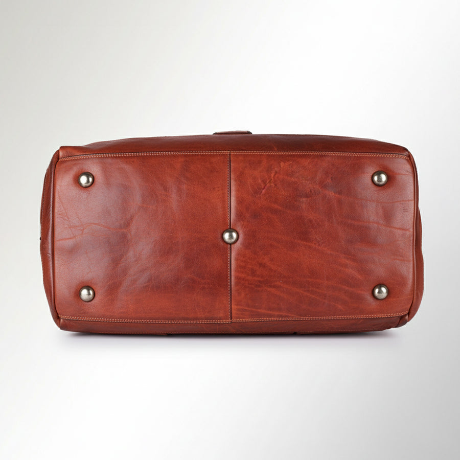 Spaghetti Western Swc418Cg Duffel Vintage Handmade Drum Dyed Genuine European Cowhide Leather Women Bag Western Handbag Purse
