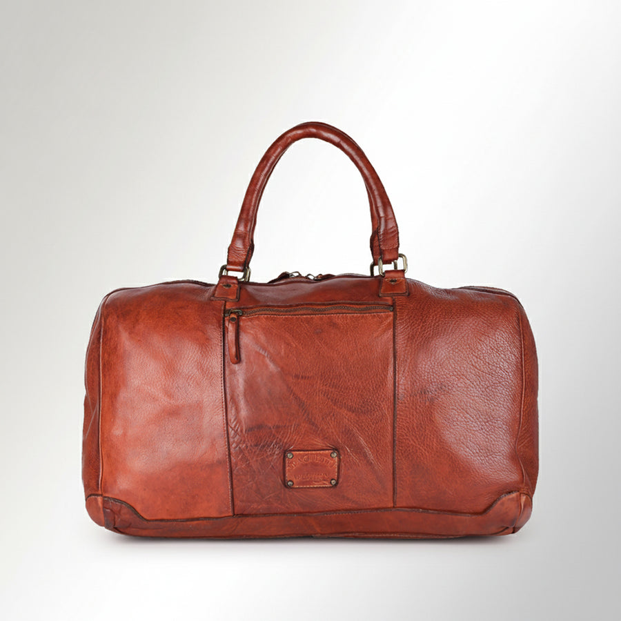 Spaghetti Western Swc418Cg Duffel Vintage Handmade Drum Dyed Genuine European Cowhide Leather Women Bag Western Handbag Purse