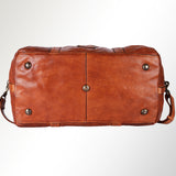 Spaghetti Western Swc413Tan Duffel Vintage Handmade Drum Dyed Genuine European Cowhide Leather Women Bag Western Handbag Purse