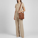 Spaghetti Western Swc435Brn Coin Purse Vintage Handmade Drum Dyed Genuine European Cowhide Leather Women Bag Western Handbag Purse