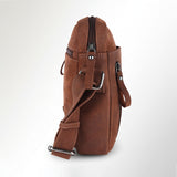 Spaghetti Western Swc435Brn Coin Purse Vintage Handmade Drum Dyed Genuine European Cowhide Leather Women Bag Western Handbag Purse